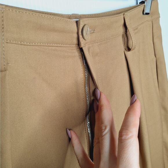 Dondup Italy Women's Cropped Trouser Pant Pleated IT 40 Small Academia Jodhpurs - Picture 7 of 12